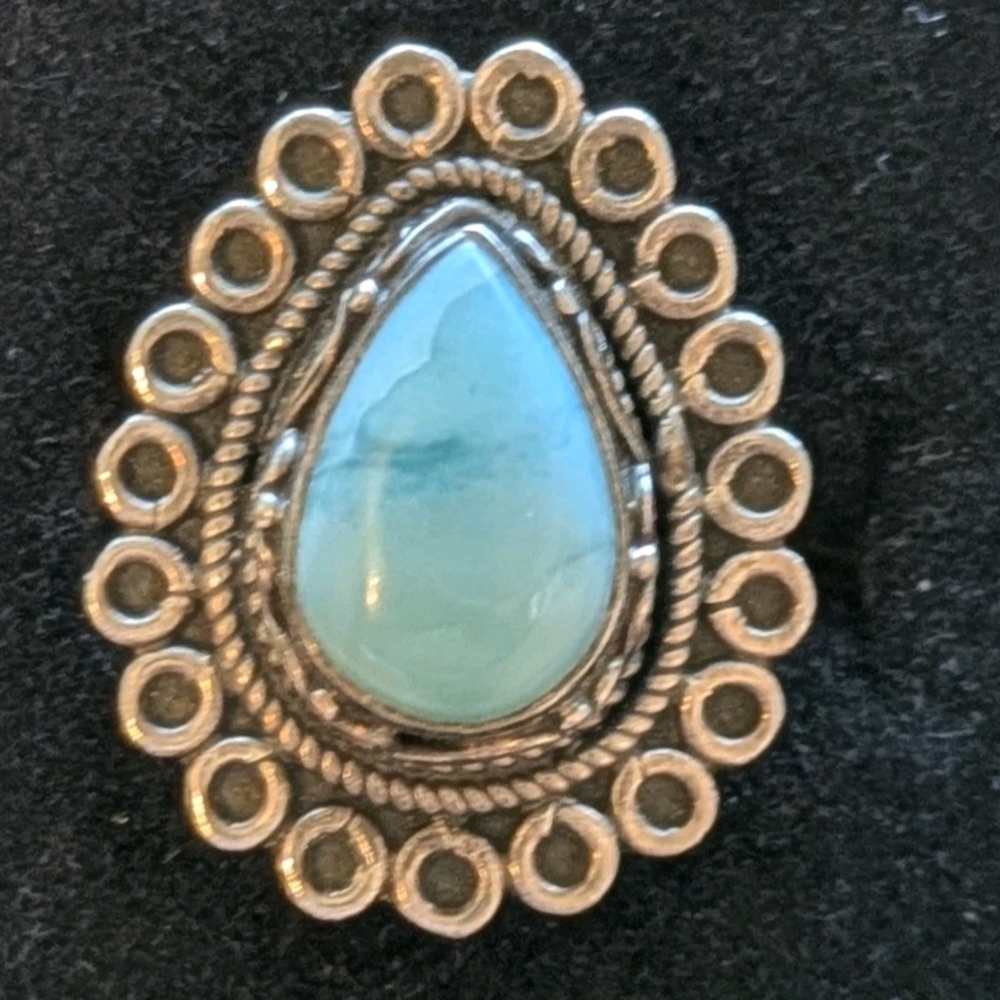 Elegant Teardrop Turquoise Pendant